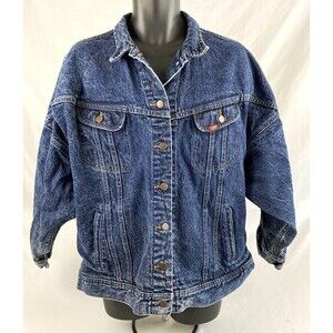 Vtg Mens Lee Riders Trucker Denim Jean Jacket Patent 153438 USA Made Coat Sz M